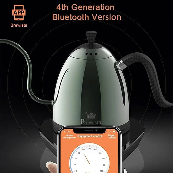 کتل برقی برویستا مدل Artisan Gooseneck Pro-Bluetooth-Dark Green