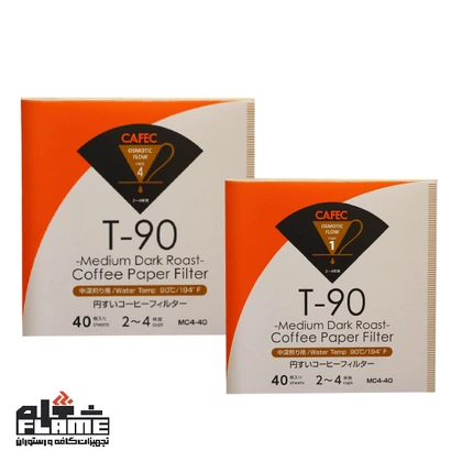 فیلتر قهوه مخروطی کفک 40 عددی مدل T-90 /TH3/ Medium Dark Roast 