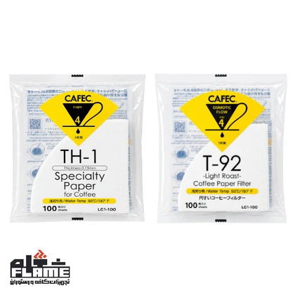 فیلتر قهوه مخروطی کفک 100 عددی مدل T-92 / TH-1 / Light Roast